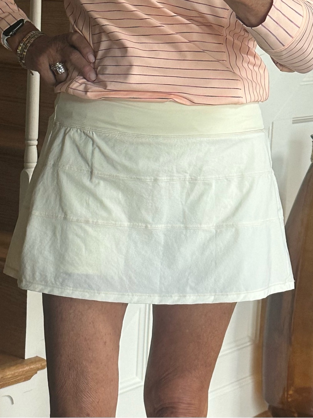 Acegolf NWT - Women's Cream Athletic Skort with Smooth Waistband